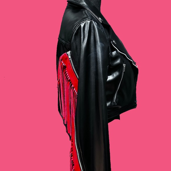 Katakomb 50s Viper Fringes Jacket Red and Black Fringe - Picture 6 of 12